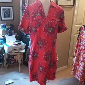 Lilly Pulitzer Pink Floral Dress Size 8